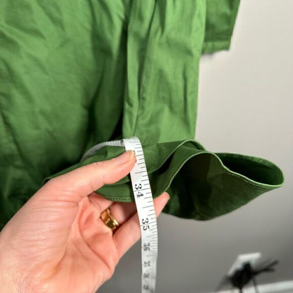 Tuckernuck Pomander Place ballon lantern sleeve green Maisie poplin tunic mini s - Picture 11 of 12